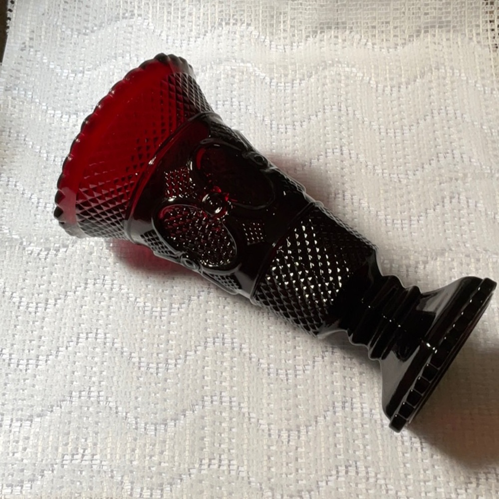 Cape Cod 1876 Ruby Red Glass Vase - Picture 4 of 9